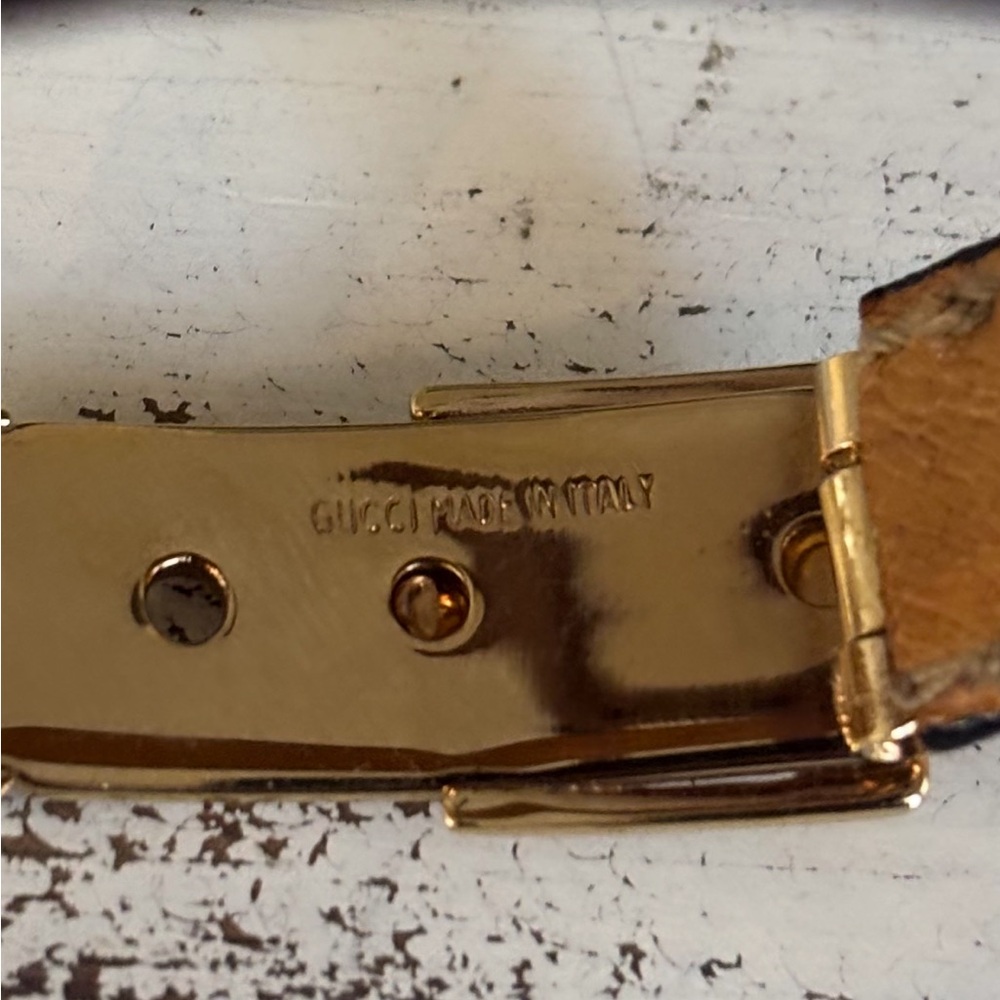 Gucci Authentic Ostrich Leather Bangle & Box - Picture 4 of 13